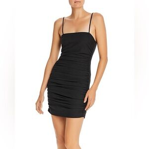 Bec + Bridge Black Ruched Mini Dress